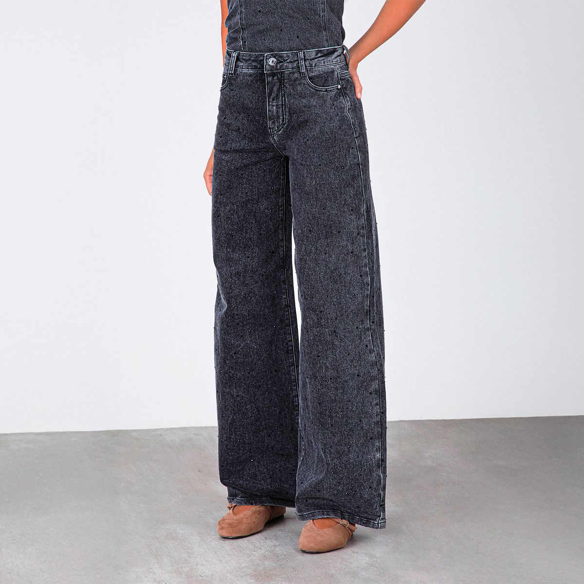 RAINDOOR - Pantalón Strass Denim Mujer Raindoor