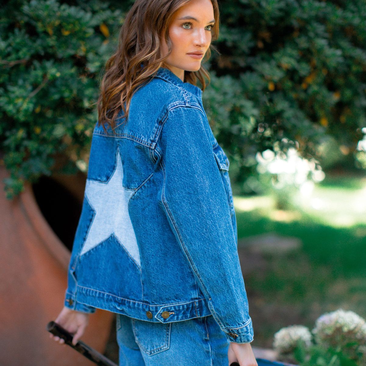 RAINDOOR - Chaqueta Denim Estrella Mujer Raindoor