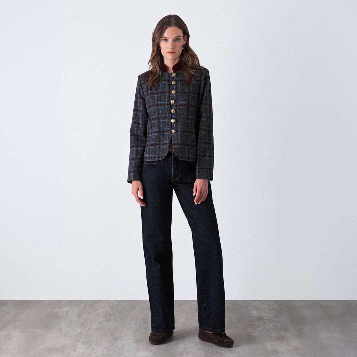 RAINDOOR - Chaqueta Estampada Botones Marinero Mujer Raindoor