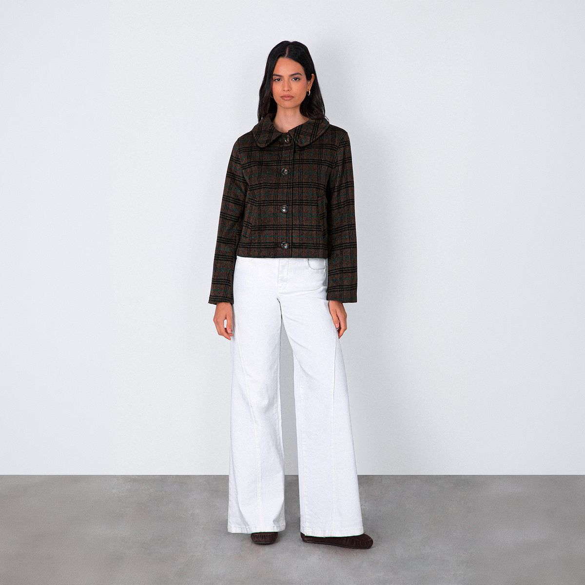 RAINDOOR - Chaqueta Tejida Cuadros Marinero Mujer Raindoor