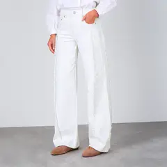 RAINDOOR - Pantalón Straight Tiro Medio Mujer