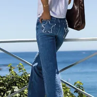 Pantalón Straight Tiro Bajo Mujer