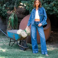 RAINDOOR - Pantalón Straight Tiro Medio Mujer