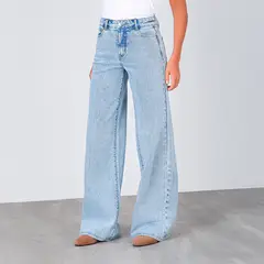 RAINDOOR - Pantalón Wide Leg Tiro Alto Mujer