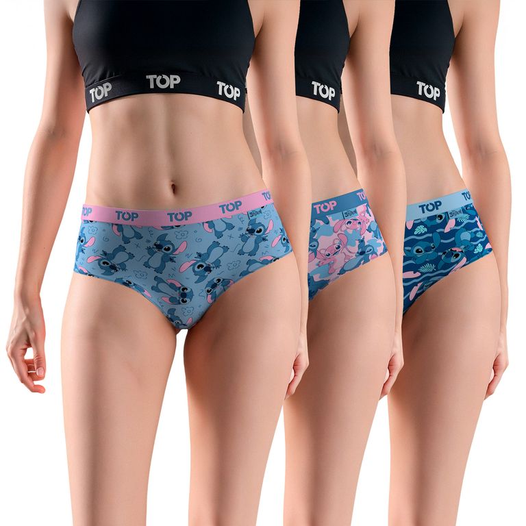 Pack de 3 Calzones Pantaleta Stitch Mujer