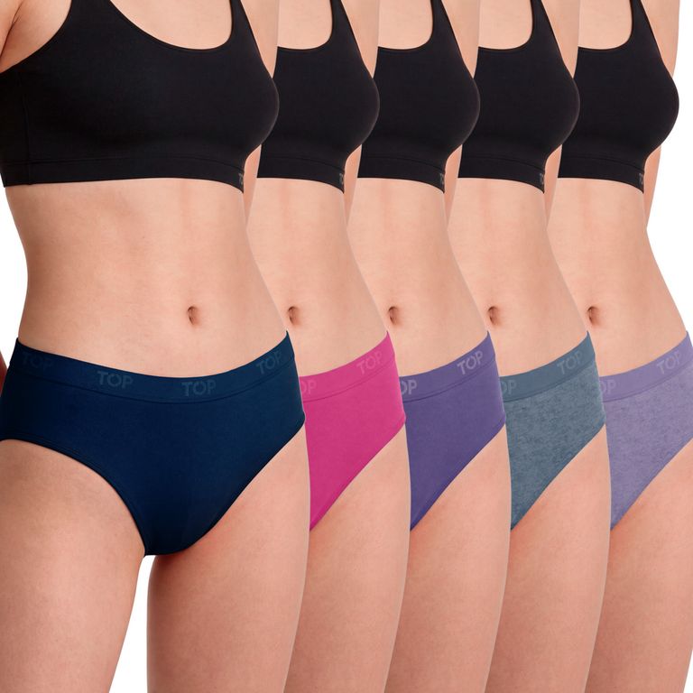 Pack 5 Pantaletas Algodón Mujer