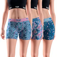 TOP - Pack de 3 Calzones Boxers Mujer Stitch