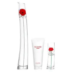 KENZO - Perfume Mujer Flower By Eau de Parfum 100ml + Eau de Parfum Tiny Poppy 15ml + Body milk 75ml