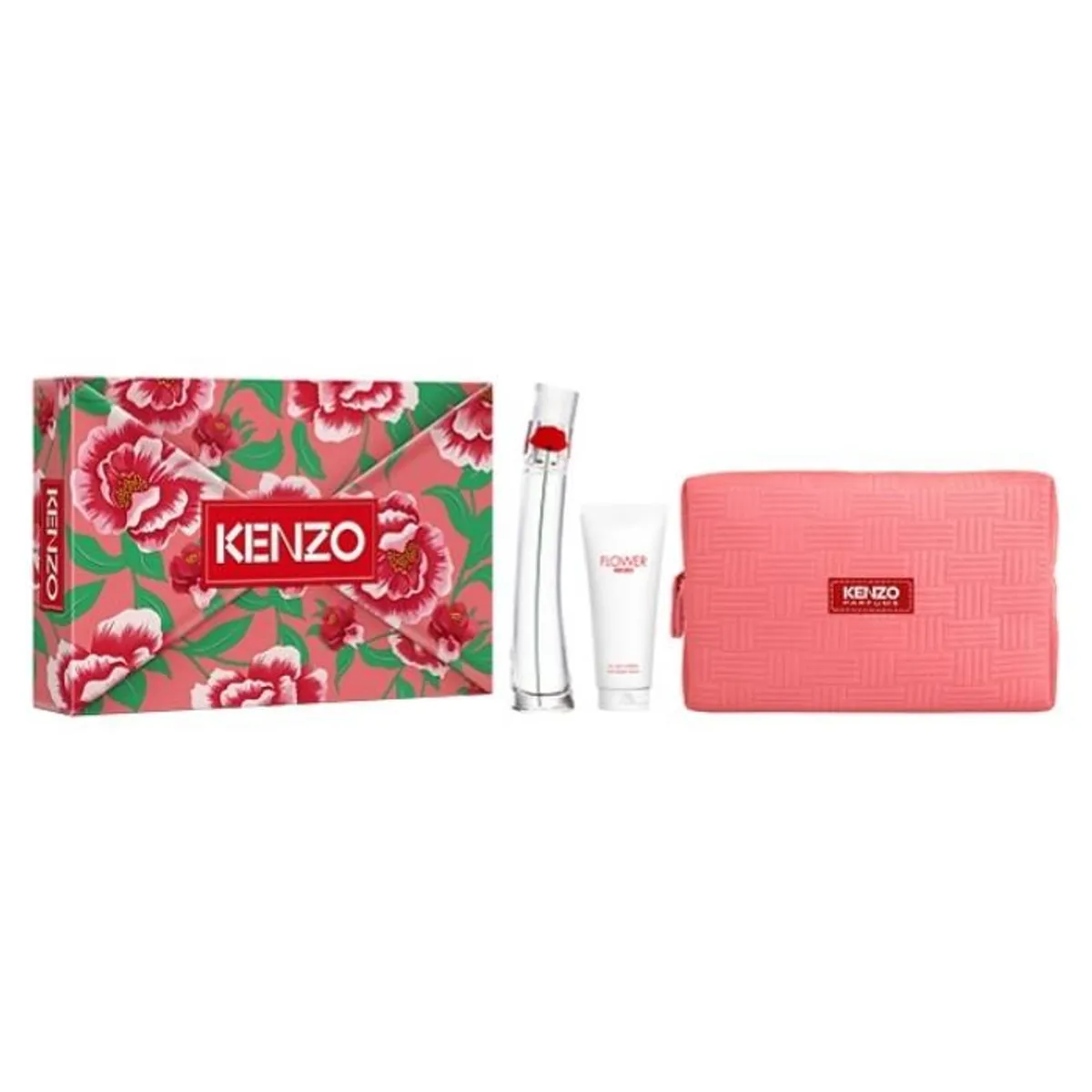 KENZO - Perfume Mujer Flower By Kenzo Eau de Parfum 50ml + Body Milk 75ml + Beauty pouch set Kenzo