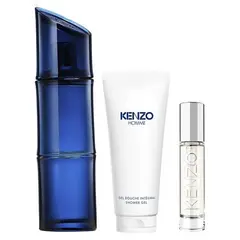 KENZO - Perfume Hombre Homme EDT Intense 110ml + Shower Gel 75ml + Travel Size 10ml