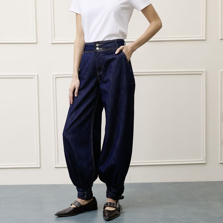 BASEMENT Jeans Balloon Tiro Medio Mujer