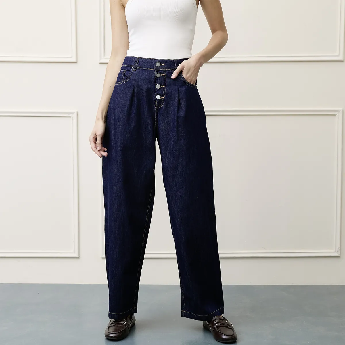 BASEMENT - Jeans Balloon Mujer Basement