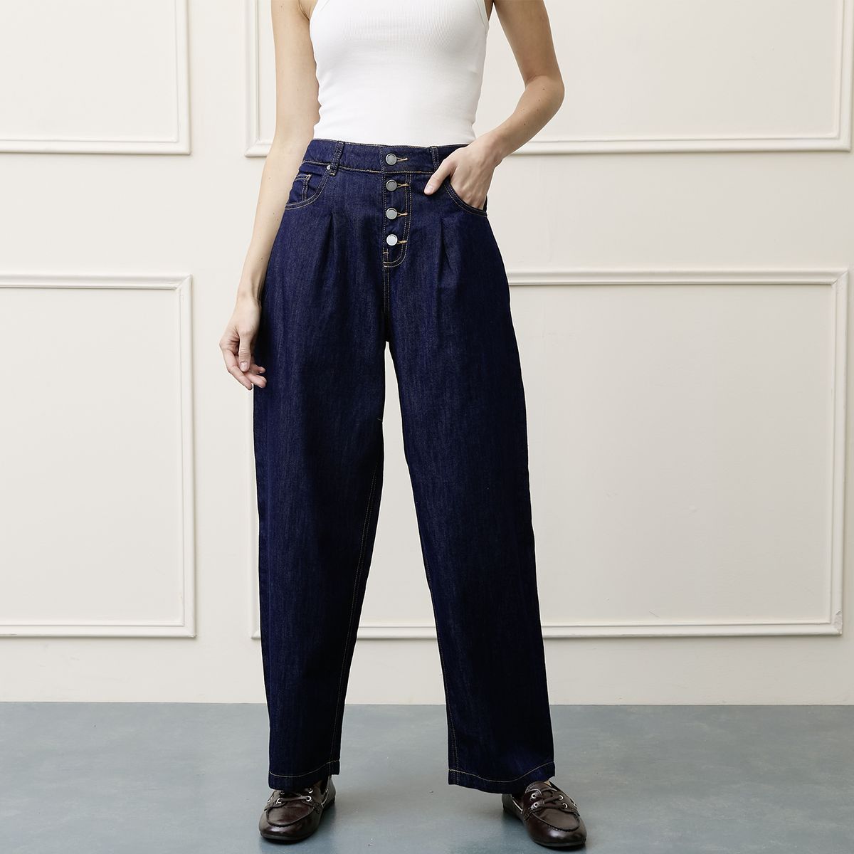 BASEMENT - Jeans Balloon Mujer Basement