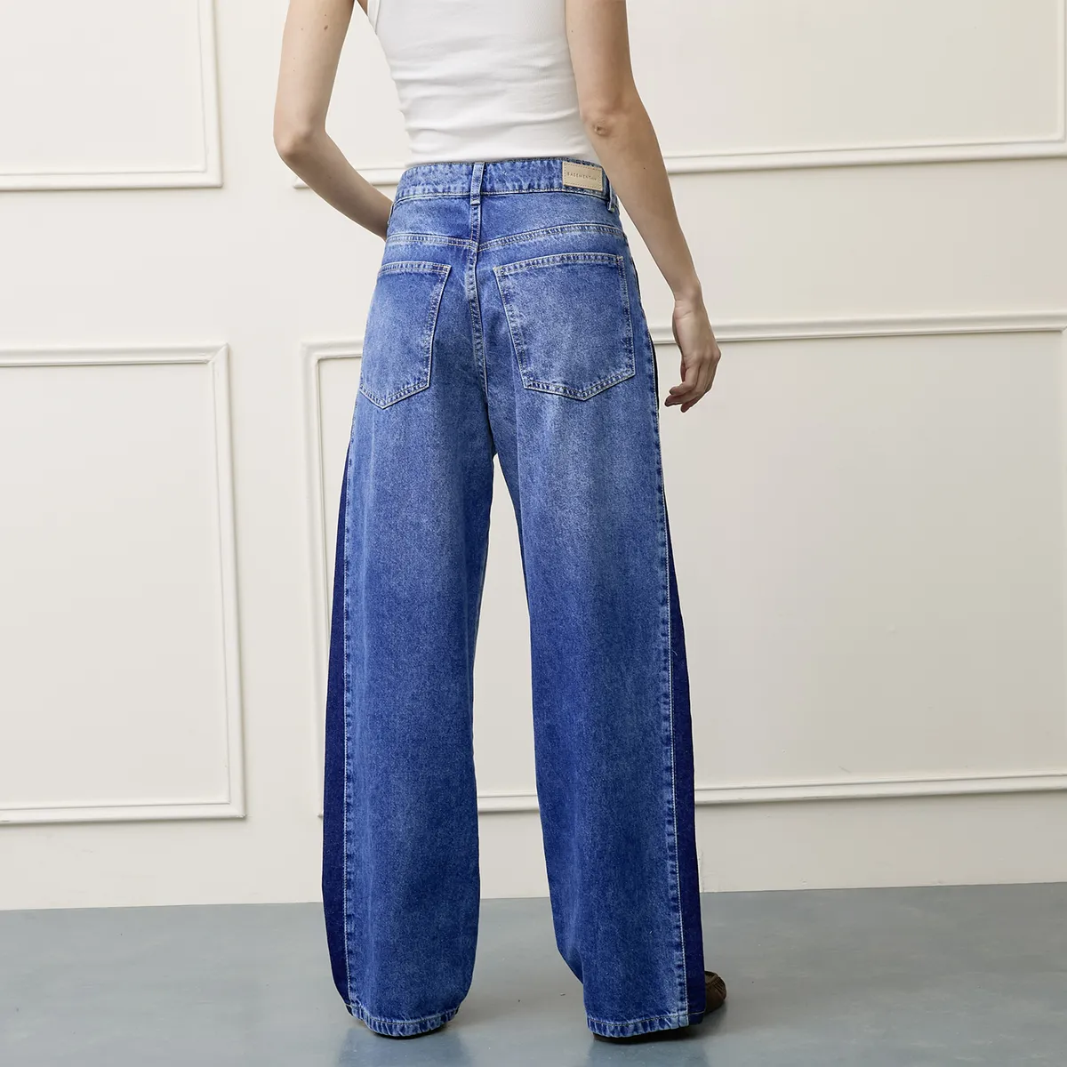 BASEMENT - Jeans Balloon Tiro Medio Mujer Basement