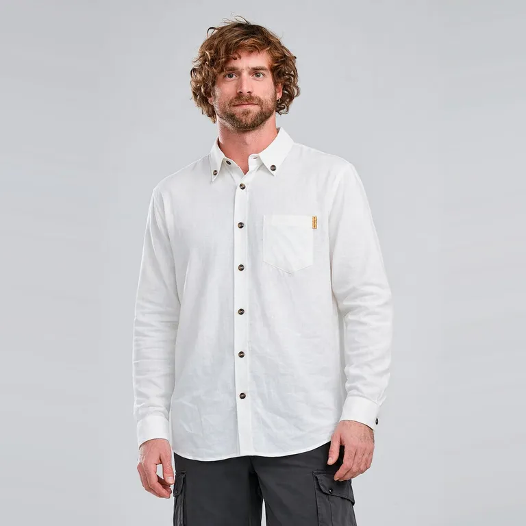 Camisa Manga Larga Lino Hombre