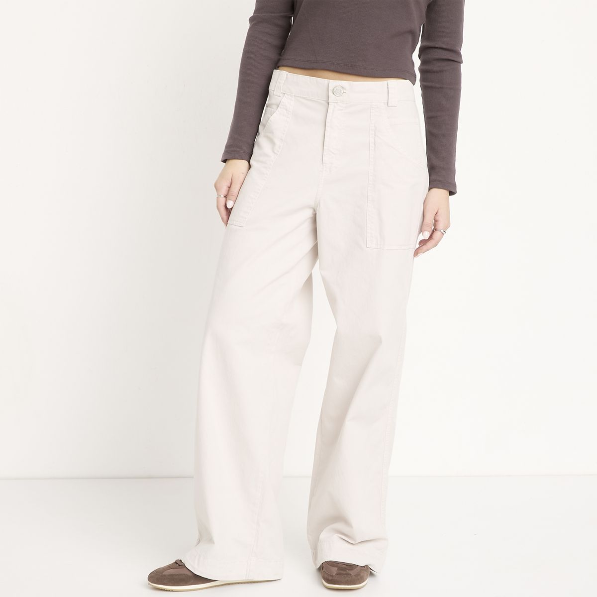 SYBILLA - Jeans Parachute Cargo Tiro Medio Mujer Sybilla