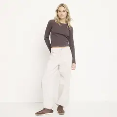 SYBILLA - Jeans Parachute Cargo Tiro Medio Mujer