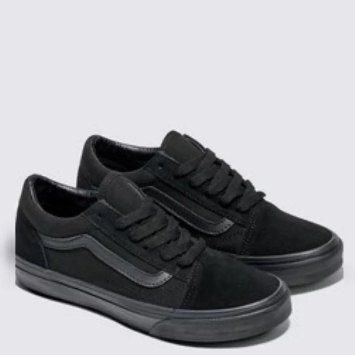 VANS - Old Skool Zapatilla Urbana Niño Cuero Negro (34.5 A 35) Vans