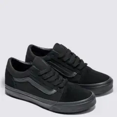 VANS - Old Skool Zapatilla Urbana Niño Cuero Negro (34.5 A 35)