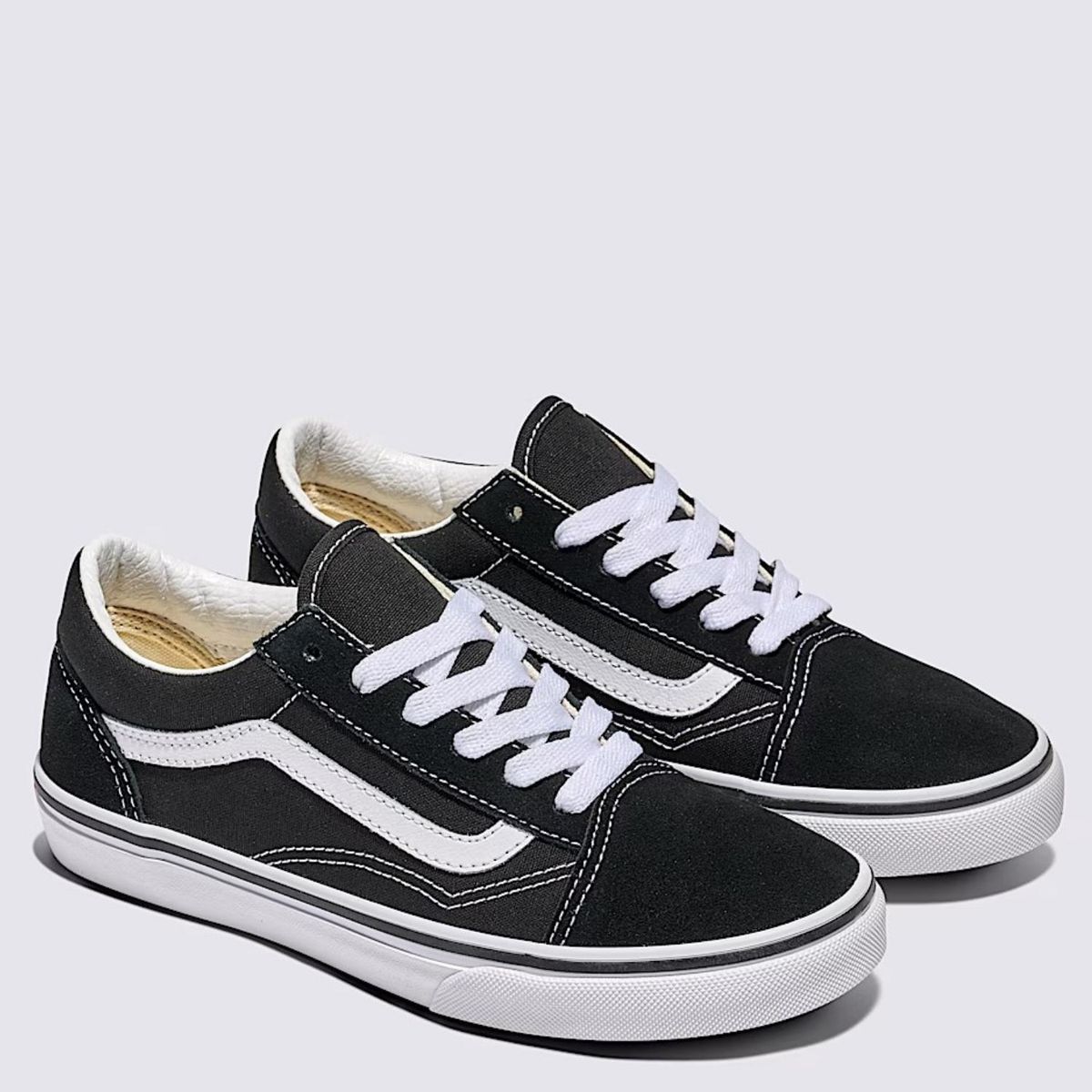 VANS - Old Skool Zapatilla Urbana Hombre Cuero Negro Vans