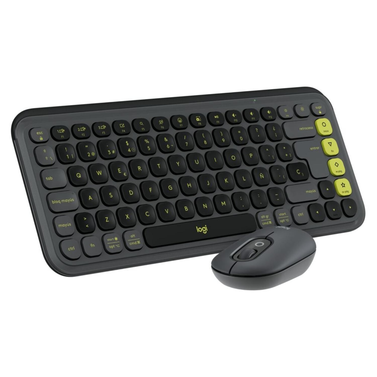 Teclado + Raton Logitech Pop Icon Wireless Black