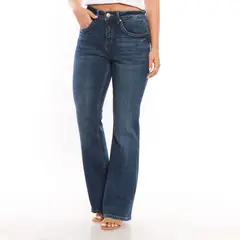 WADOS - Jeans Flare Tiro Alto Mujer