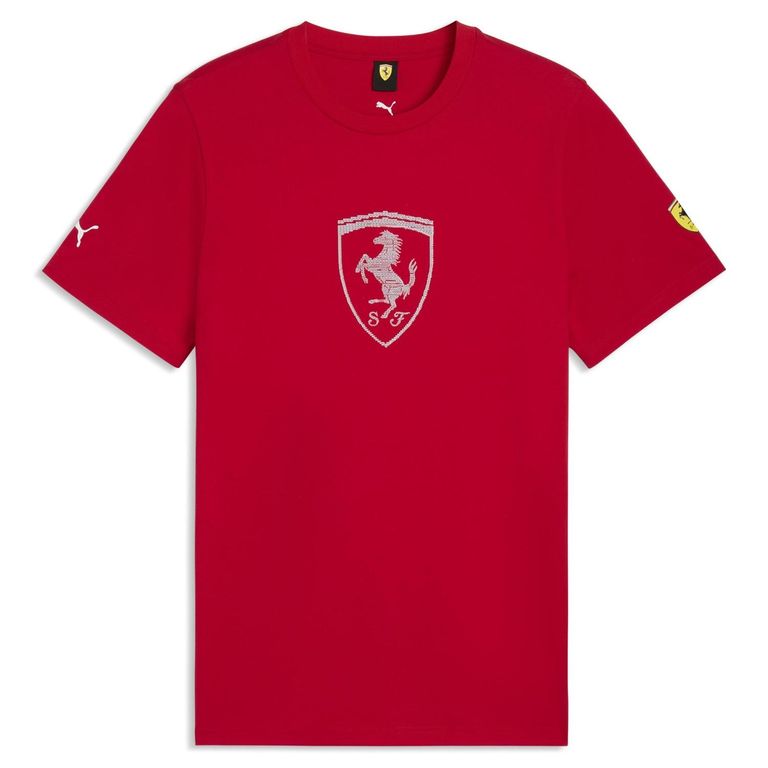 Polera Ferrari Tonal Shield Tee