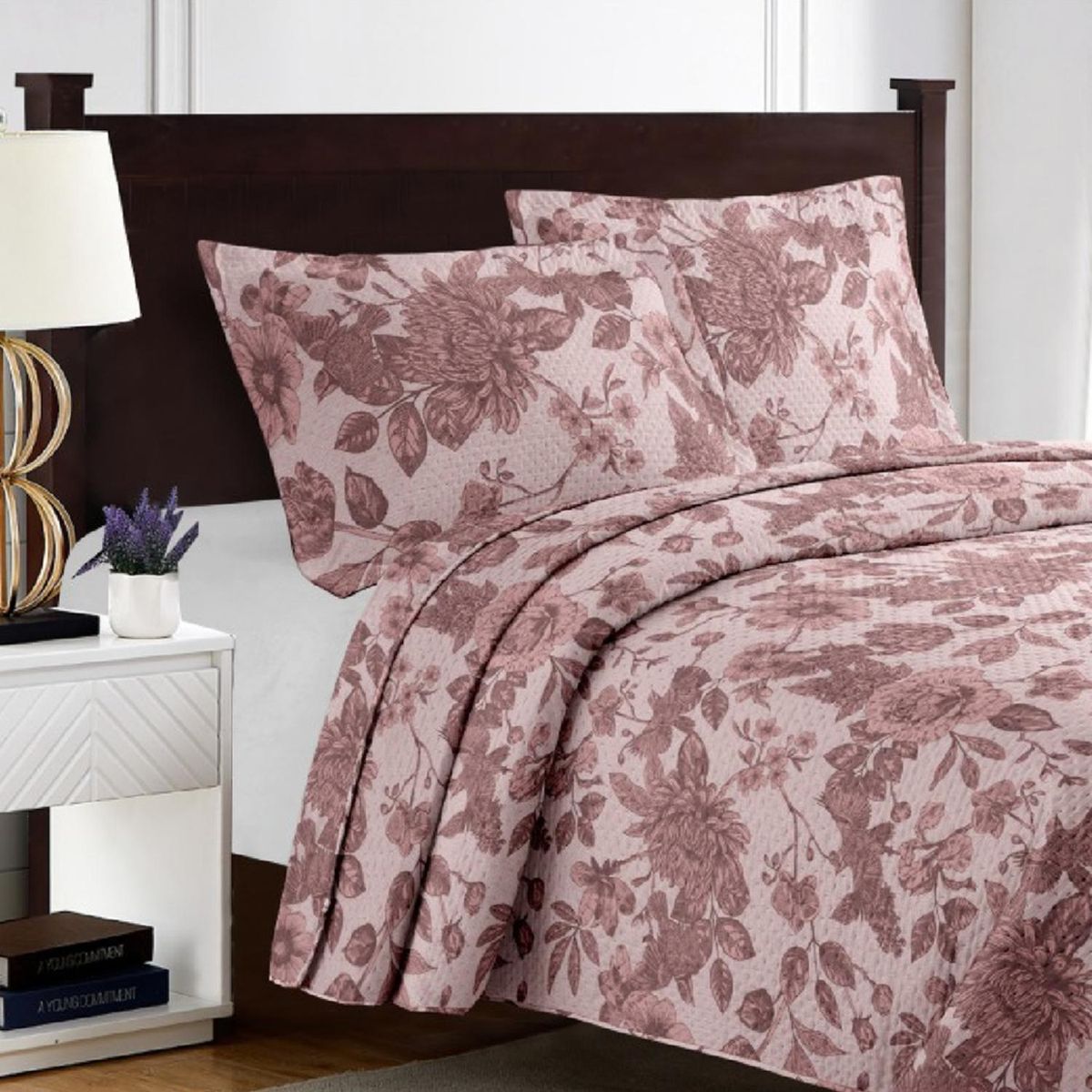ILLUSIONS - Quilt Breda King Rosa Illusions