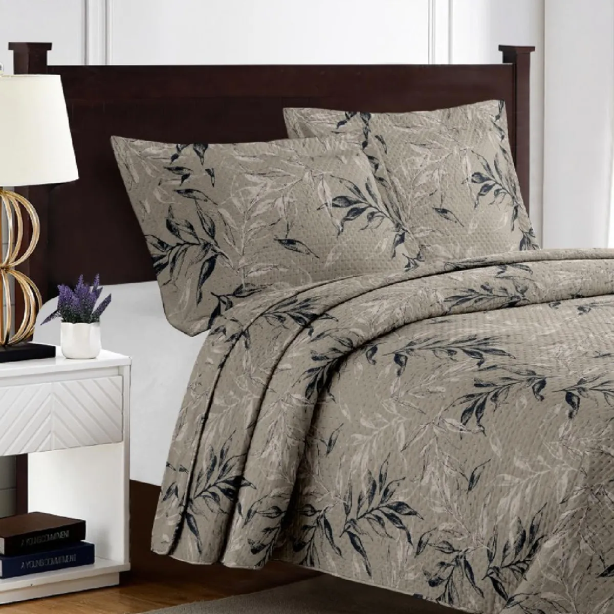 ILLUSIONS - Quilt Breda King Beige Illusions