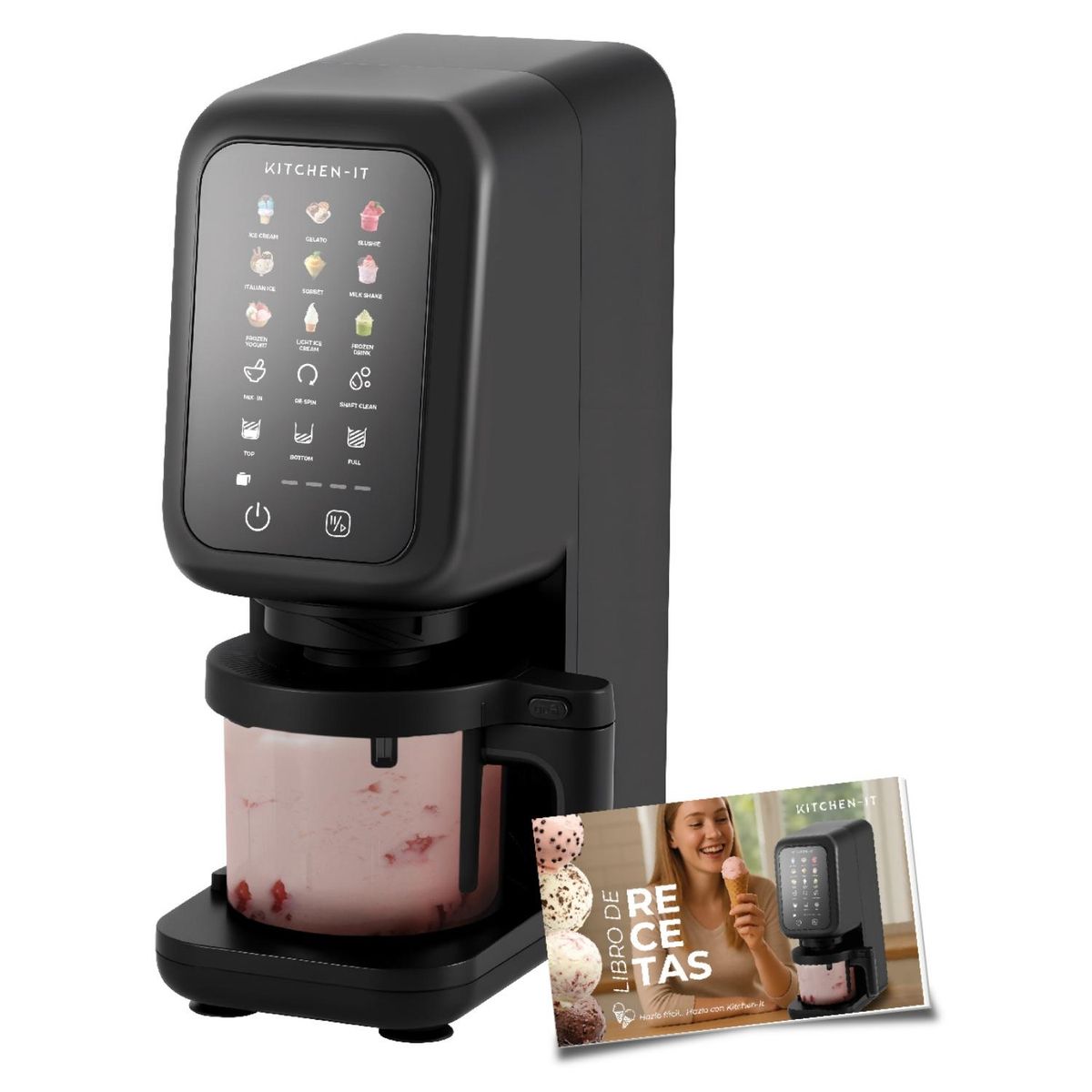 KITCHEN IT - Máquina De Helados CreamLux Pro 12 En 1 Kitchen It