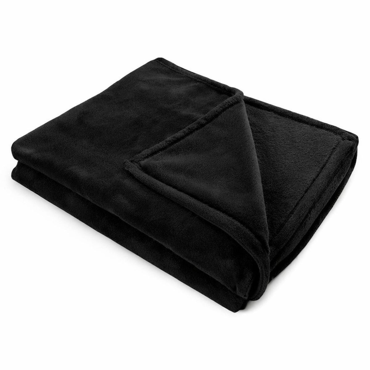 ILLUSIONS - Frazada Flannel Negro Illusions