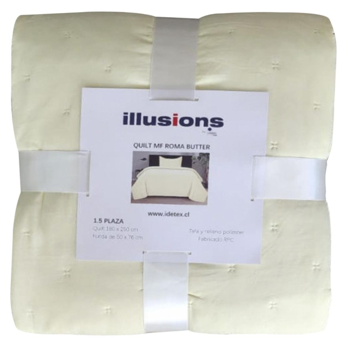 ILLUSIONS - Quilt MF Roma 1.5 Plazas Butter Illusions