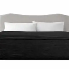 ILLUSIONS - Frazada Flannel Negro
