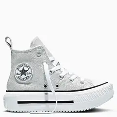 CONVERSE - Chuck Taylor All Star Lift Dou Zapatilla Urbana Unisex Niño Plata (27 A 35)
