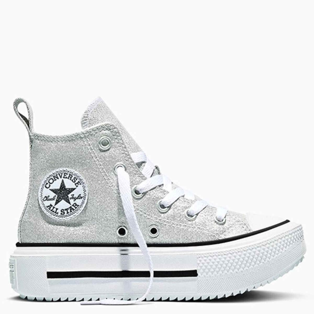 CONVERSE - Chuck Taylor All Star Lift Dou Zapatilla Urbana Unisex Niño Plata (27 A 35) Converse