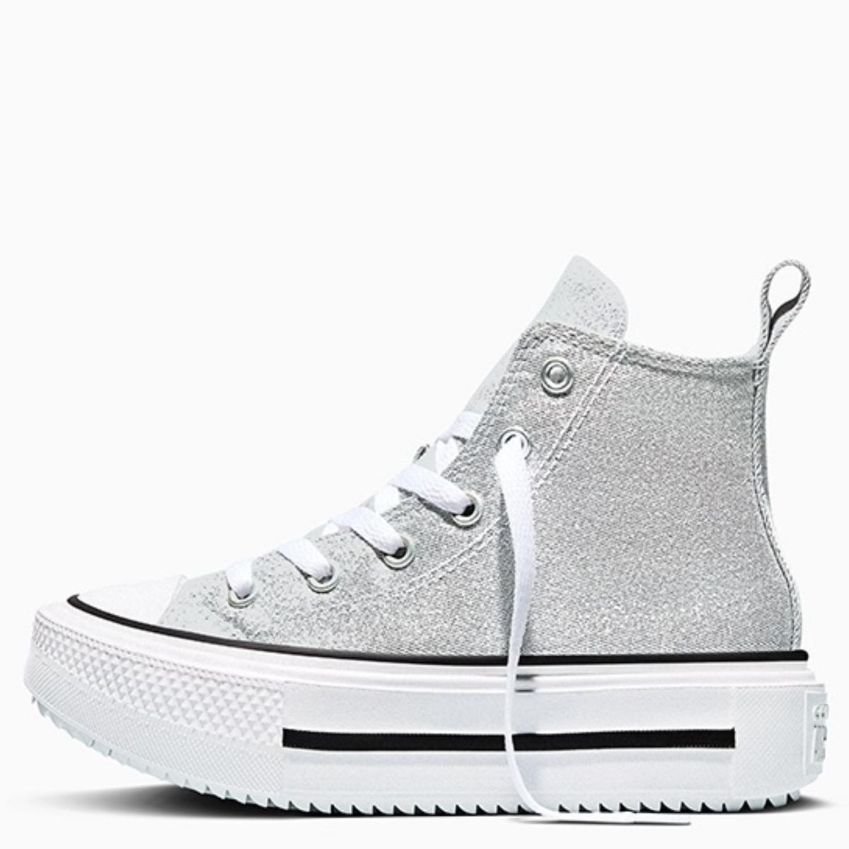 CONVERSE - Chuck Taylor All Star Lift Dou Zapatilla Urbana Unisex Niño Plata (27 A 35) Converse