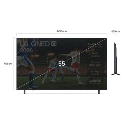 Imagen 2 del producto Televisor QNED 55"" Smart TV 4K UHD 55QNED73ASA.AWH 2025