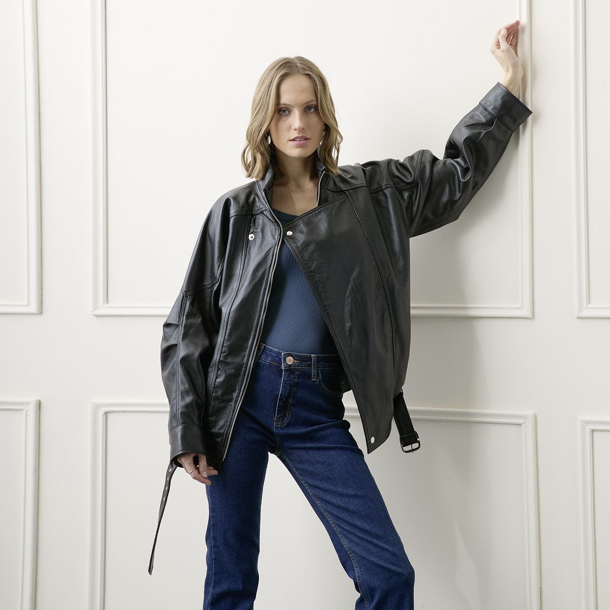 BASEMENT - Chaqueta Cuero Mujer Basement