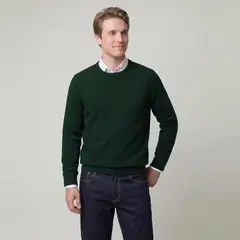 SAVILLE ROW - Sweater Liso Merino Cuello Redondo