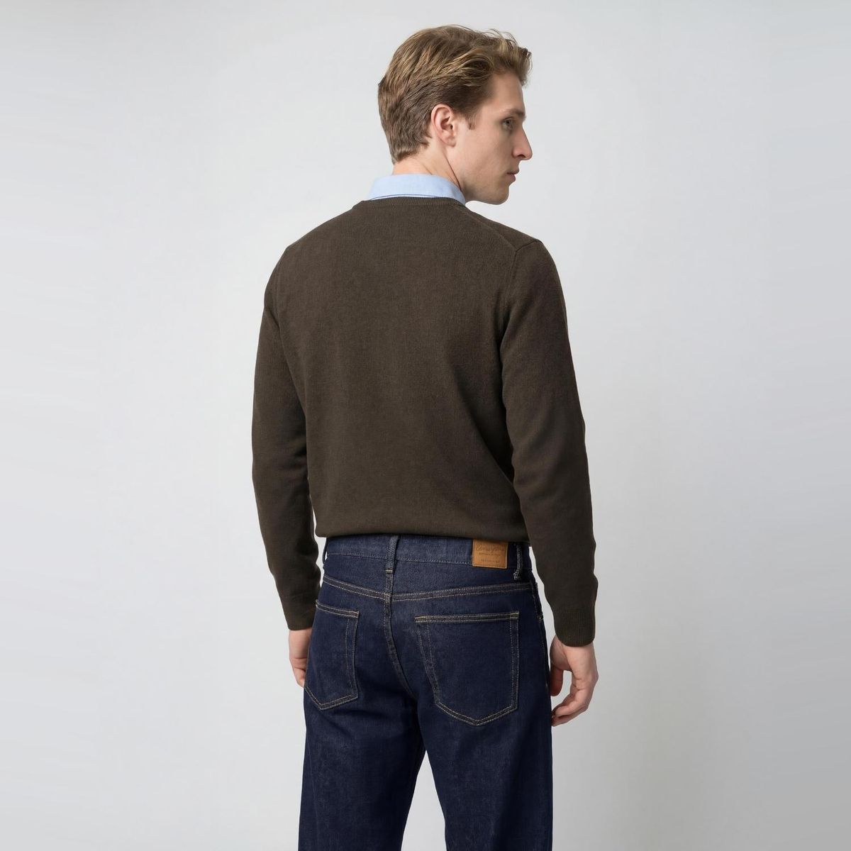 SAVILLE ROW - Sweater Liso Merino Cuello Redondo Saville Row