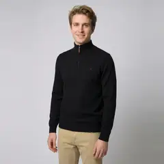 SAVILLE ROW - Sweater Medio Cierre Lana Merino Algodón