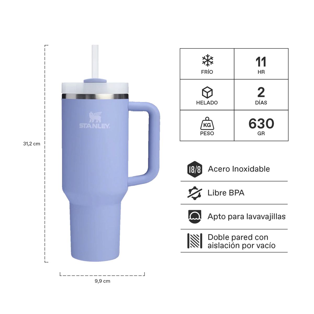 STANLEY - Vaso Térmico Quencher 2.0 Flowstate 1.18 Lt Hydrangea Stanley
