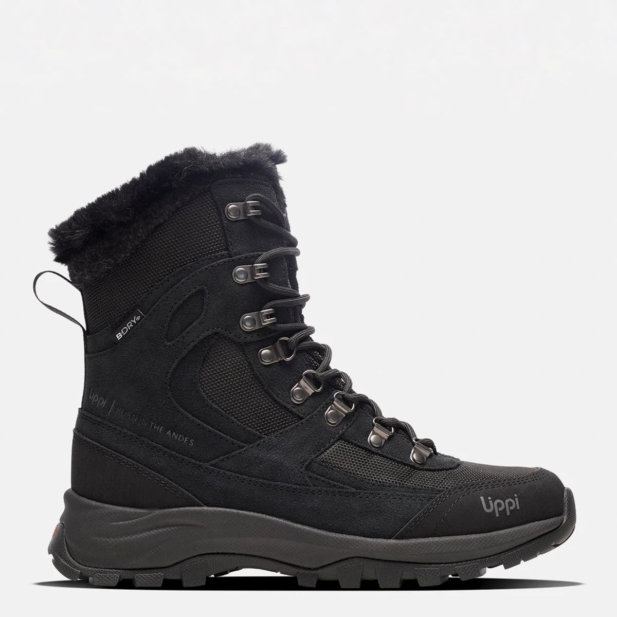 LIPPI - Bota Zefira Zapatilla Outdoor Y Trekking Mujer Cuero Negro Lippi