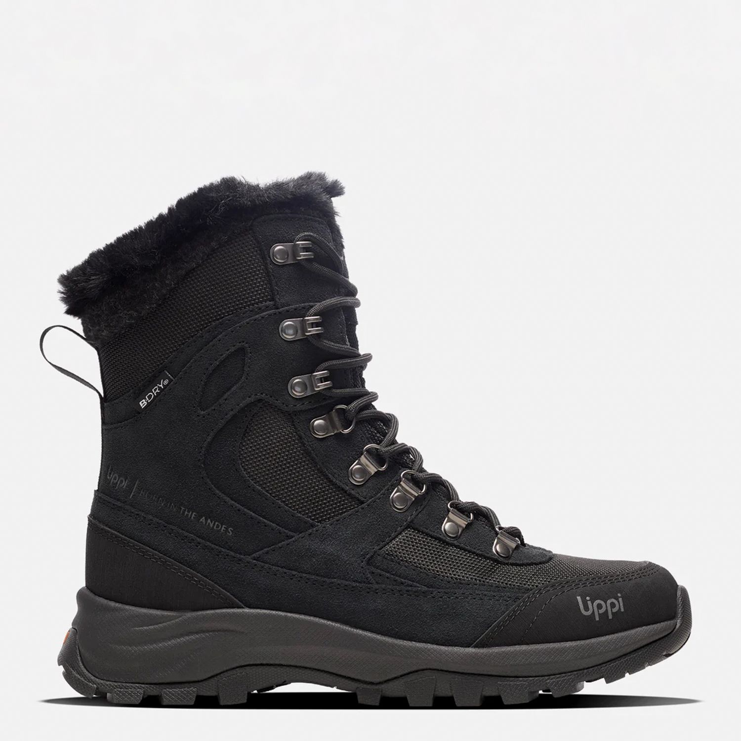 LIPPI Bota Zefira Zapatilla Outdoor Y Trekking Mujer Cuero Negro