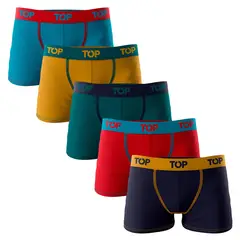 TOP - Pack 5 Boxer Medio Algadón Niño
