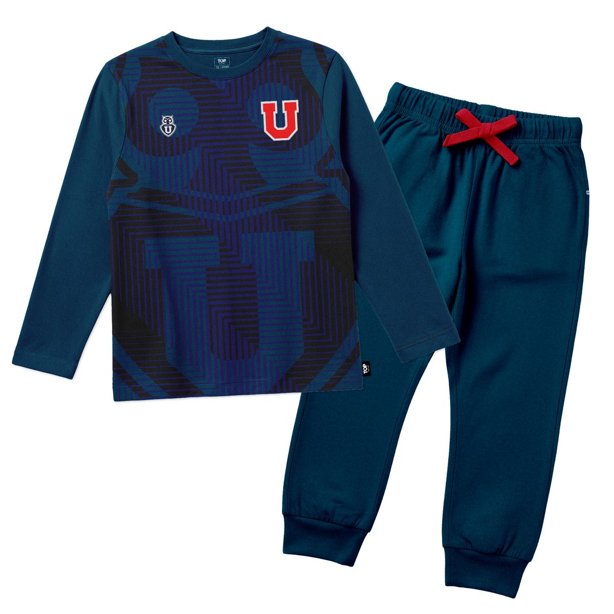 TOP - Pijama Manga Larga Y Cuello Redondo U De Chile Niño Top