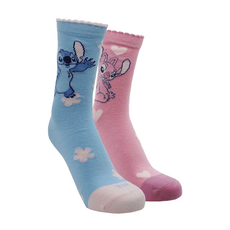 Pack 2 Calcetines Largos Niña Stitch Algodón