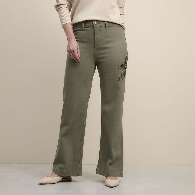 Jeans Recto Tiro Medio Mujer