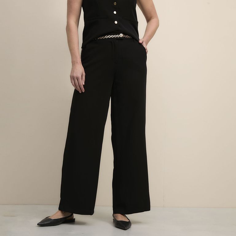 Pantalón Palazzo Tiro Medio Mujer