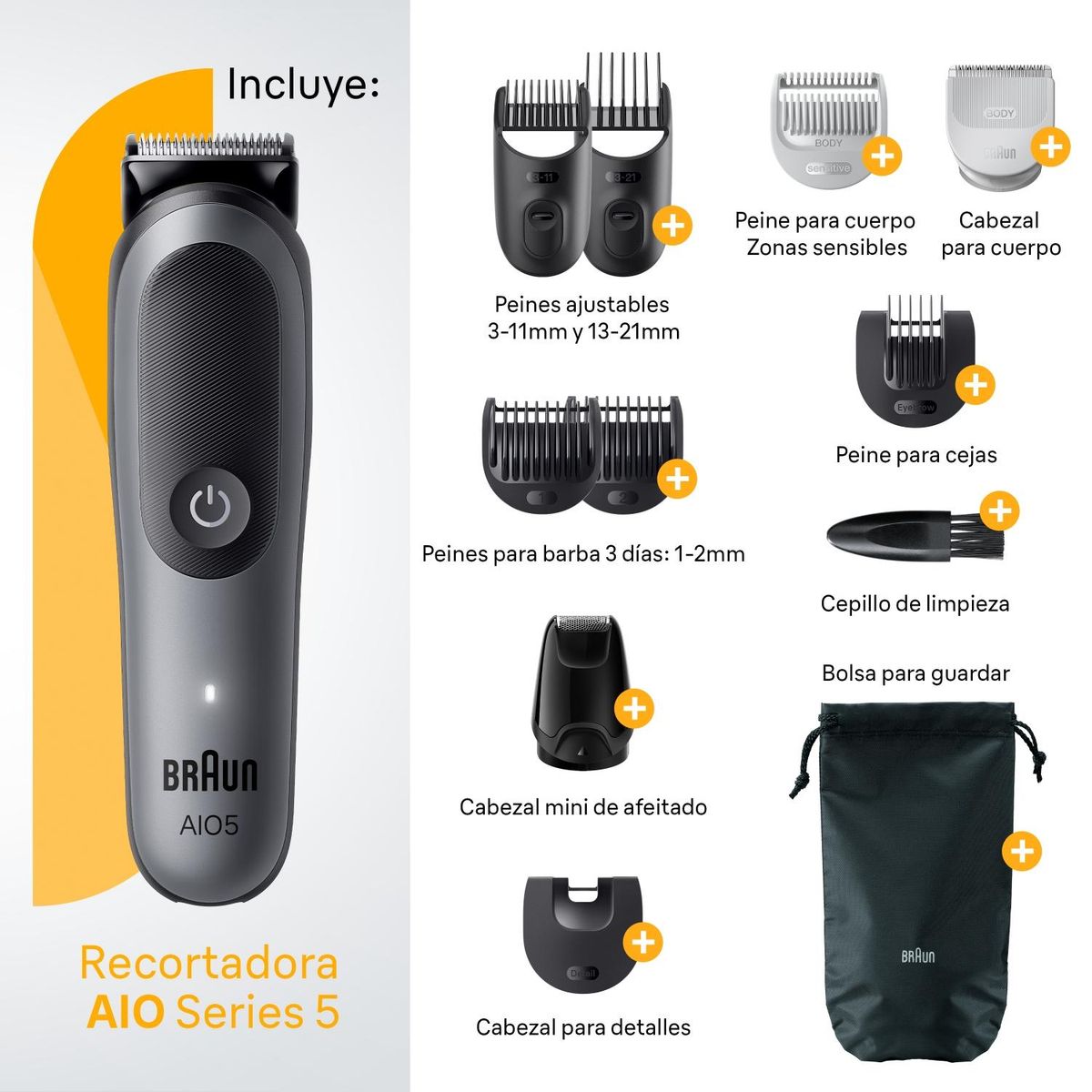 BRAUN - Cortapelos 11 En 1 Multi AIO5560 Braun